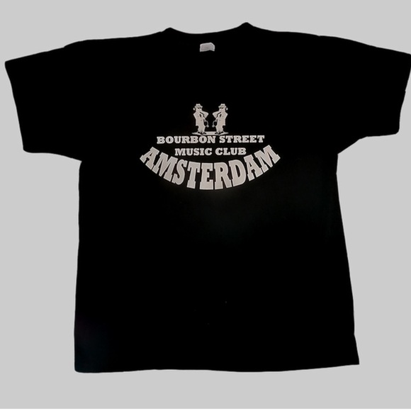 Bourbon Street Music Club Amsterdam Netherlands Tee, Black, Size XL, NWOT - Picture 1 of 3